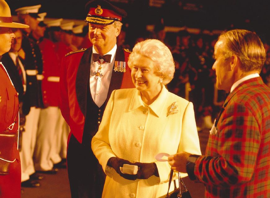 Her Majesty Queen Elizabeth II at the Tattoo in 2002