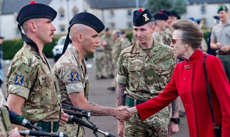 Tattoo Patron HRH The Princess Royal visited Redford Barracks 2022