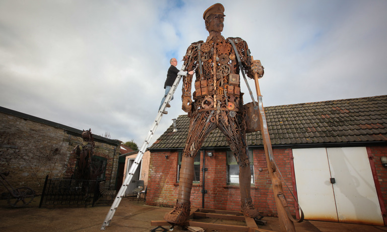 The Hauntings is a giant soldier sculpture